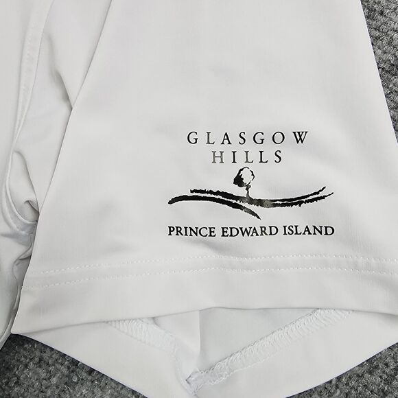 Footjoy Shirt Mens 2XL White Color Striped Polo Performance Golf Glasgow Hills - Picture 8 of 16